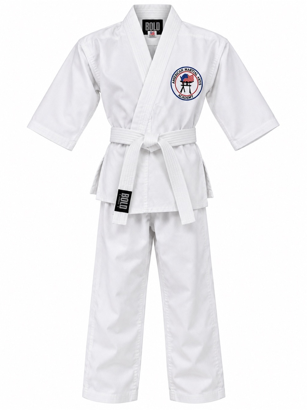 Bold Look White Kids Martial Arts Karate Costume Size: 00 Brand New